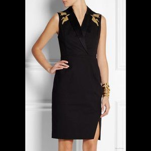 Altuzarra Gold Crane Tuxedo Dress